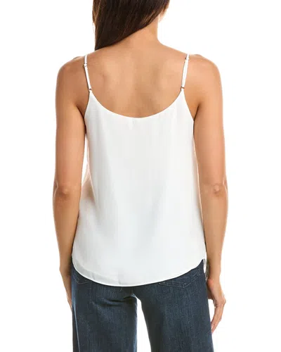 T Tahari Solid Spaghetti Strap Tank Top In White