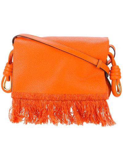 Loewe Flamenco Small Grained-leather Cross-body Bag In Orange
