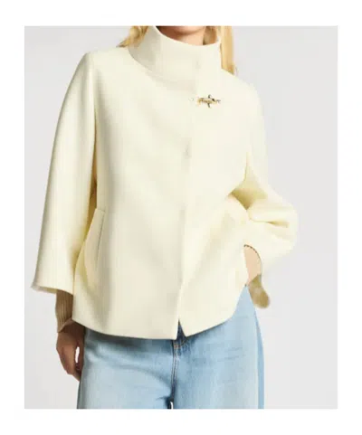 Fay Cape In Wool Fabric In Gray