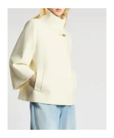 Fay Cape In Wool Fabric In Gray