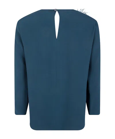 Antonelli 'mango' Round Neck Top In Green