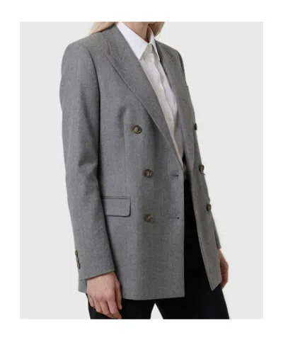 Tagliatore Jasmine Double-breasted Buttoned Jacket In Gray