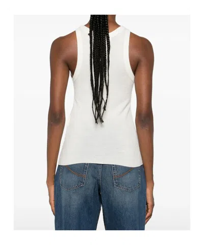 Co Ribbed-knit Cashmere Vest In White