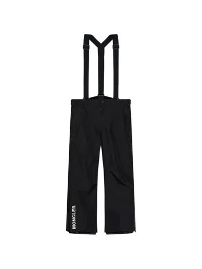 Moncler Adjustable Strap Nylon Technical Pants In Black