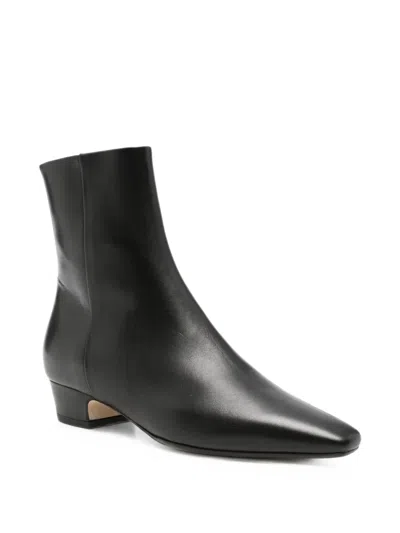 Aeyde Pointed-toe Leather Boots In Black