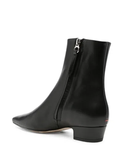 Aeyde Pointed-toe Leather Boots In Black