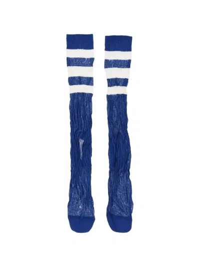 Dsquared2 Striped Cut-out Socks In Blue