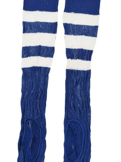 Dsquared2 Striped Cut-out Socks In Blue