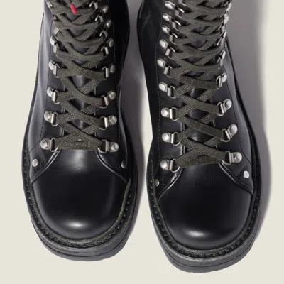 Miu Miu Leather Boots In Black