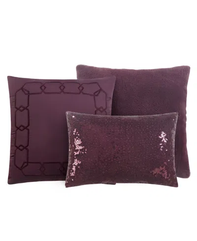 Macy's Brooks Reversible 14-piece Jacquard Microfiber Comforter Set, King, Created For  In Purple