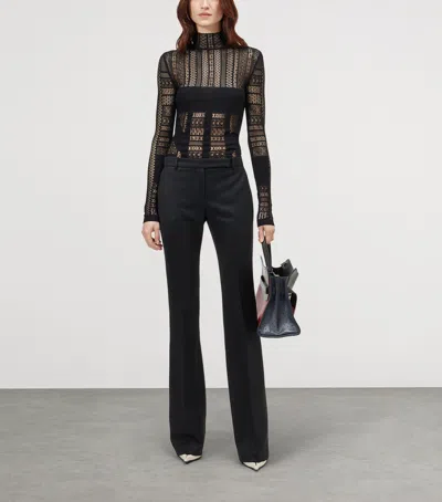 Alexander Mcqueen Mcqueen Wool Bootcut Trousers In Black