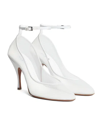 Alaïa Mesh Ankle-strap Pumps 100 In White