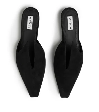 Alaïa Suede Pointy Mules 25 In Black
