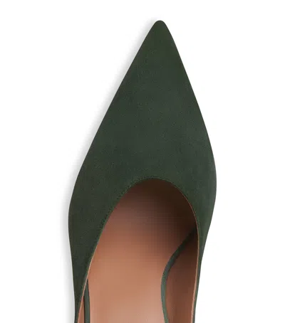 Alaïa Suede Cube Wedge Mules 75 In Green