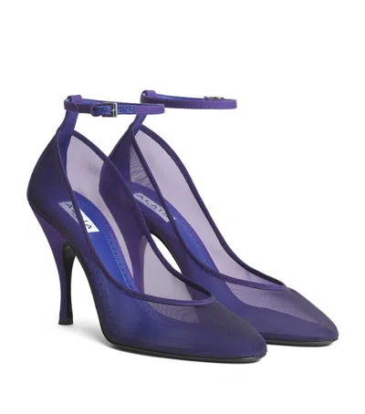 Alaïa Mesh Ankle-strap Pumps 100 In Multi