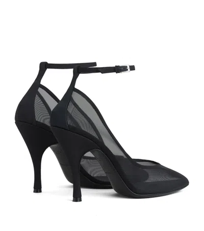 Alaïa Mesh Ankle-strap Pumps 100 In Black