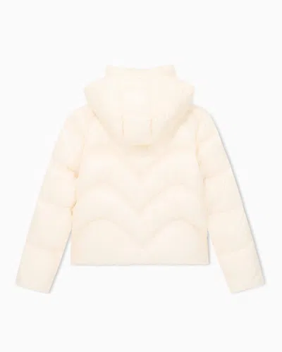 Ea7 Bomber Jacket Regular Fit Padded In Beige