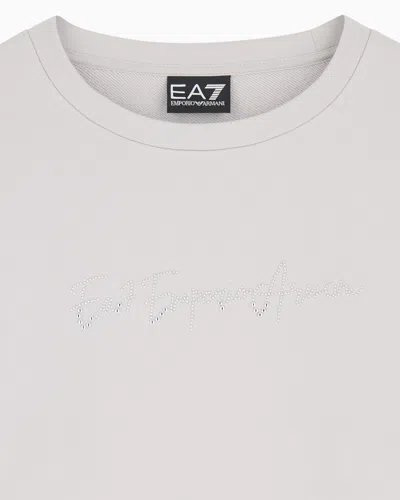 Ea7 Tracksuit Regular Fit Cotton Jersey With Studs In Grey