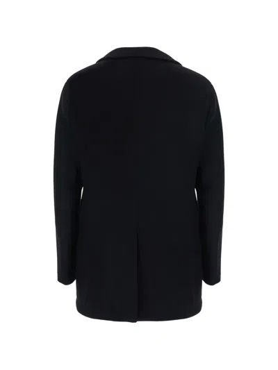 Tagliatore Double-breasted Coat In Black