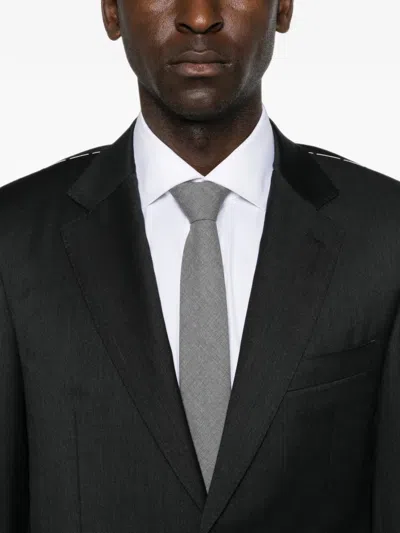 Canali Single-breasted Notched-lapels Suit In Gray
