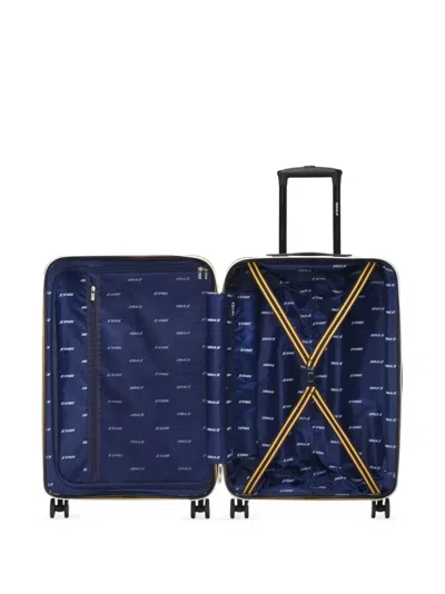 K-way Embossed Logo-detail Suitcase In Blue