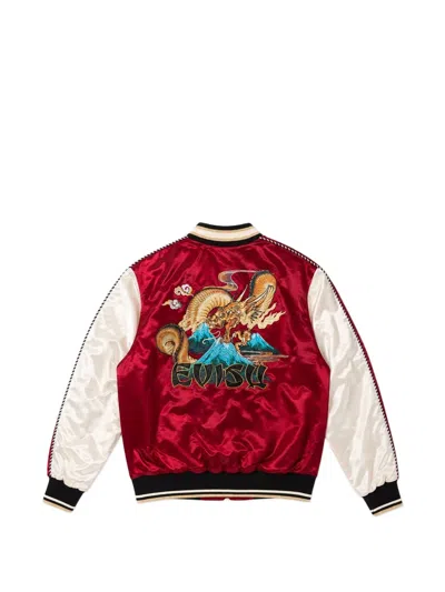 Evisu Embroidered Bomber Jacket In Multi