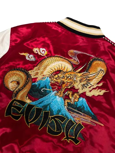 Evisu Embroidered Bomber Jacket In Multi