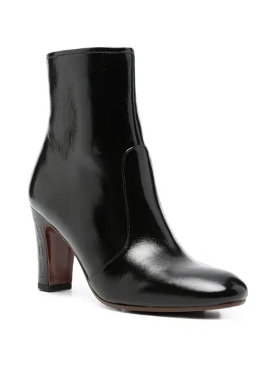 Chie Mihara Manel Croc-effect Leather Ankle Boots In Black