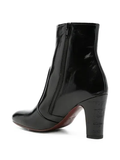 Chie Mihara Manel Croc-effect Leather Ankle Boots In Black