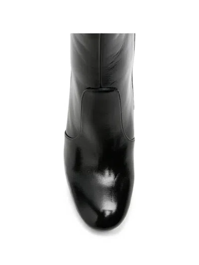 Chie Mihara Manel Croc-effect Leather Ankle Boots In Black
