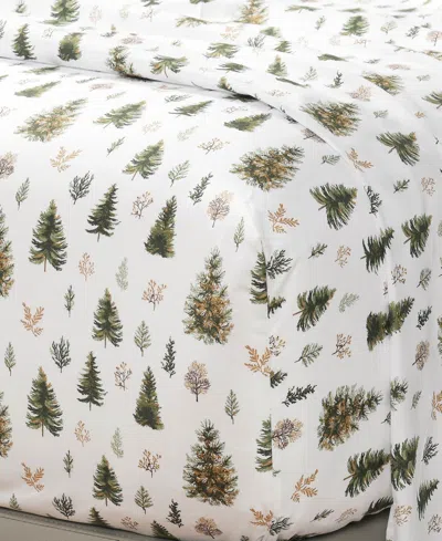 Macy's Sanders Holiday Printed Microfiber 4-pc. Sheet Set, King In Green