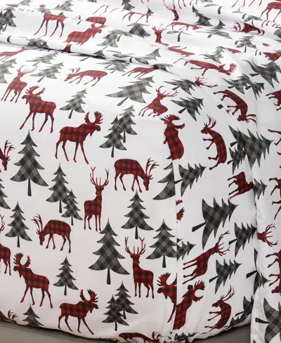 Macy's Sanders Holiday Printed Microfiber 4-pc. Sheet Set, Full In Multi