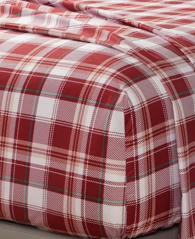 Macy's Sanders Holiday Printed Microfiber 4-pc. Sheet Set, Full In Red