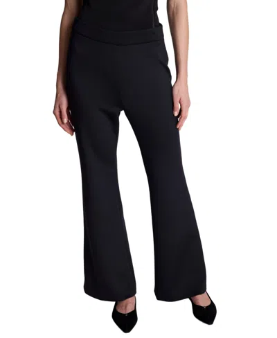 Kenneth Cole High Rise Pull On Flare Zip Back Pant In Multi
