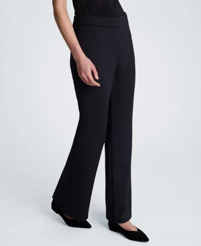 Kenneth Cole High Rise Pull On Flare Zip Back Pant In Multi