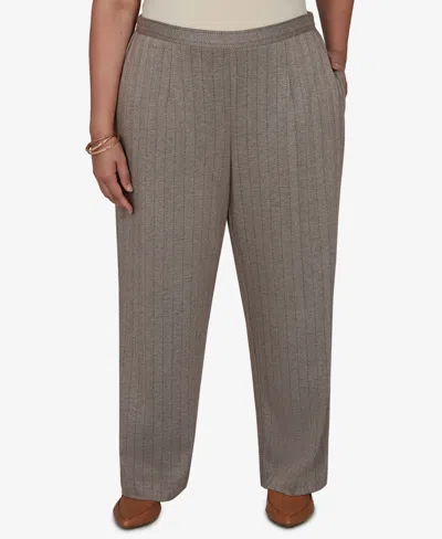 Alfred Dunner Plus Size Pull-on Dress Pants In Latte