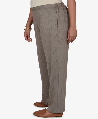 Alfred Dunner Plus Size Pull-on Dress Pants In Latte