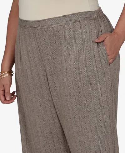 Alfred Dunner Plus Size Pull-on Dress Pants In Latte