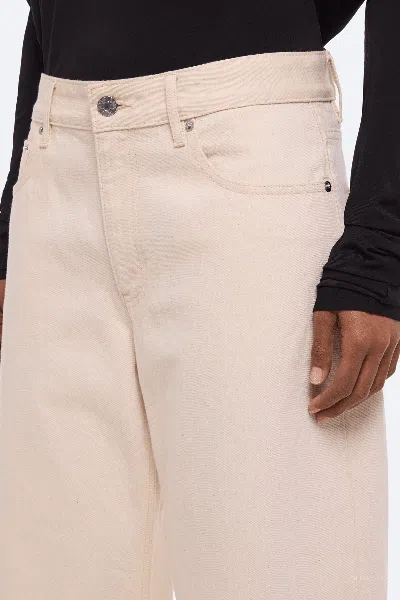 Helmut Lang Saddle Jeans In Ecru