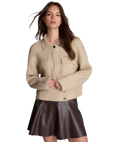 Kenneth Cole Utility Knit Jacket In Neutral