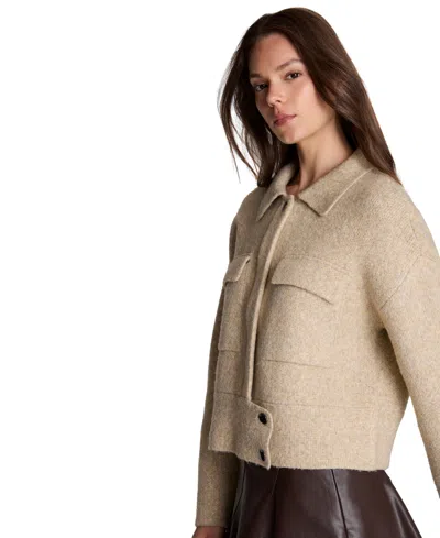 Kenneth Cole Utility Knit Jacket In Neutral