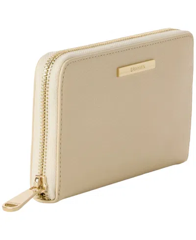 Brahmin Suri Zip-around Mini Wallet In Ivory