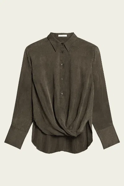 Helmut Lang Fluid Drape Button Front Shirt