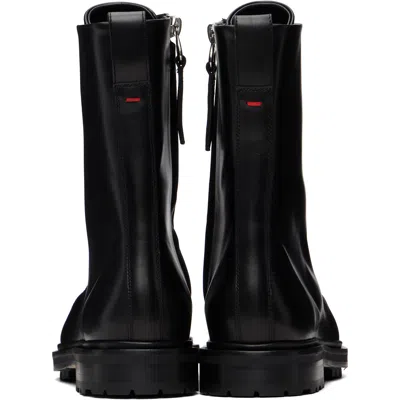 Aeyde Plain Colour Leather Ankle Boots In Black