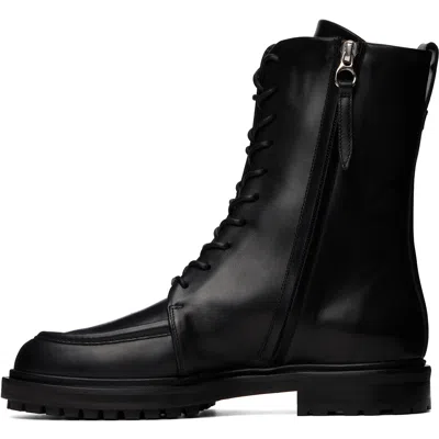 Aeyde Plain Colour Leather Ankle Boots In Black
