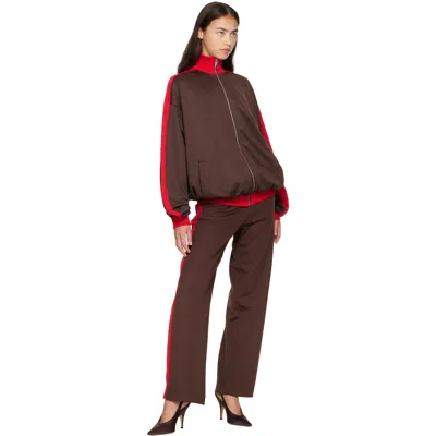 Coperni Brown Oversized Track Pants In Brown