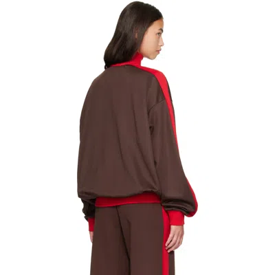 Coperni Brown Oversized Track Jacket In Brown