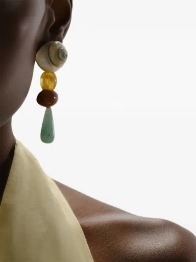 Baobab Valle Shell Resin-bead Earrings In Multi