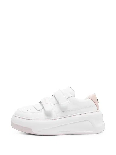 Acne Studios Touch-strap Platform Sneakers In White