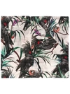 PS BY PAUL SMITH Kakatoo motive print scarf,DRYCLEANONLY